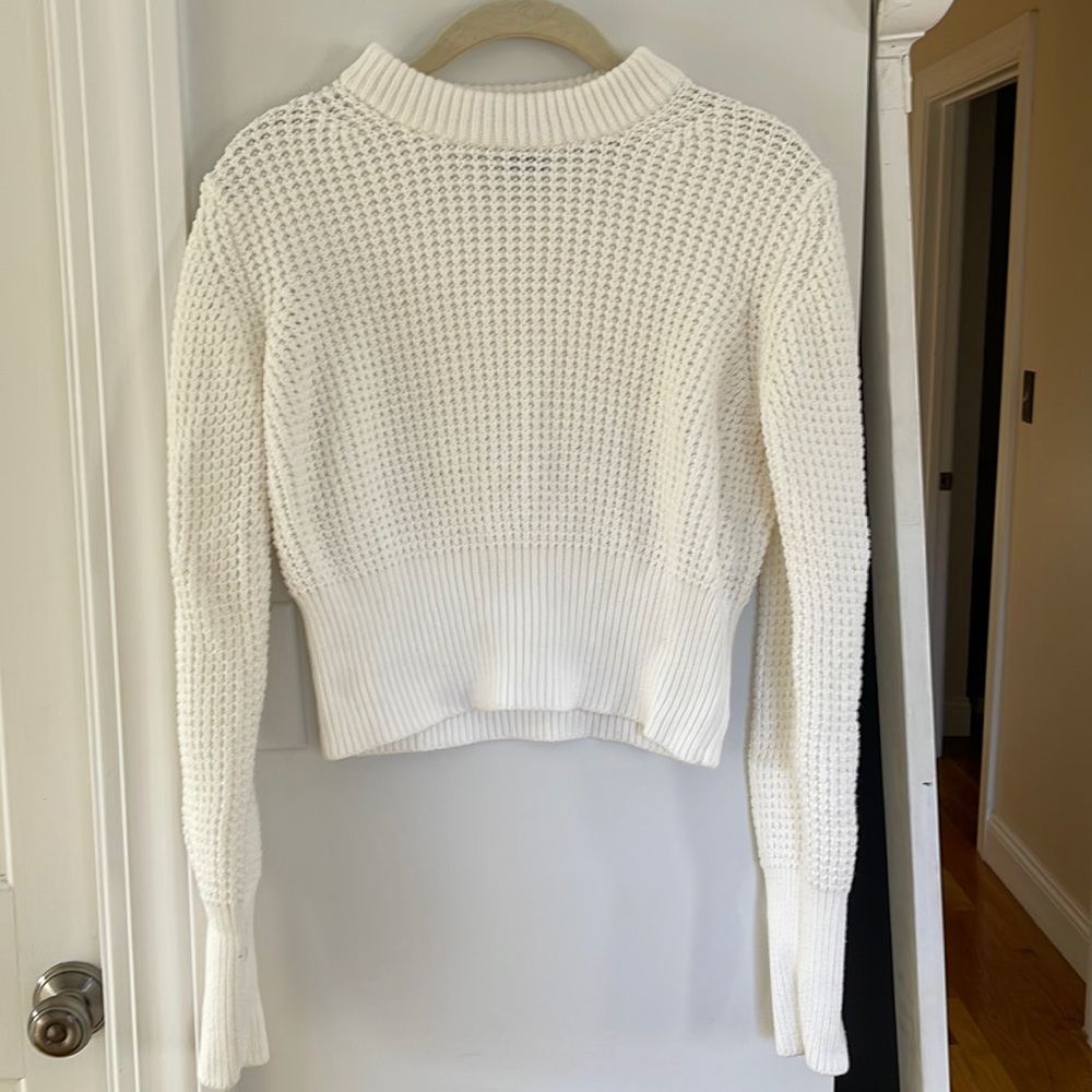 French Connection Cropped cotton Crew Neck Sweater